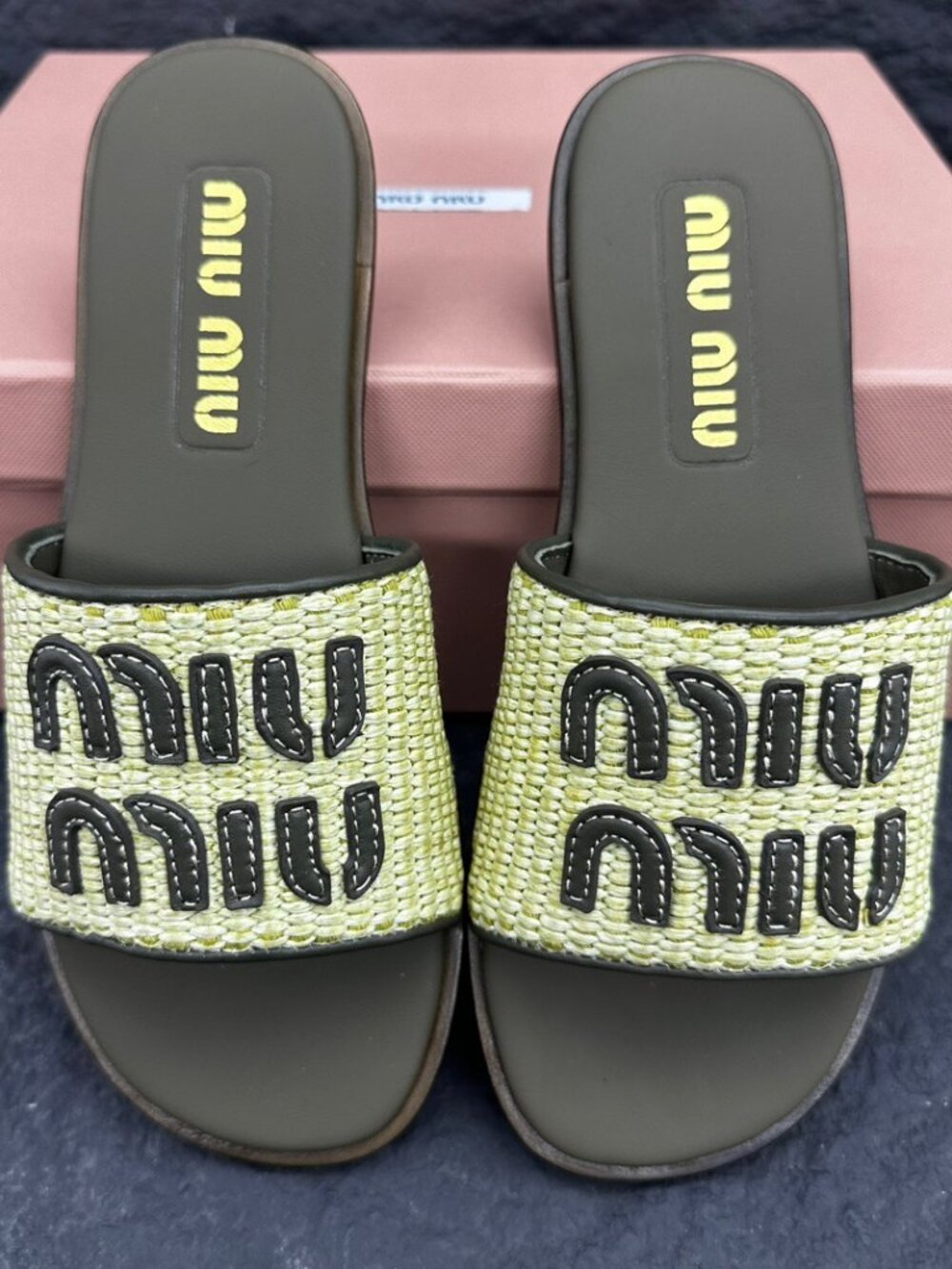 Miu Miu Woven Slippers